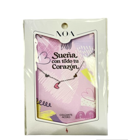 COLGANTE ACERO PLATEADO - SUEÑA CON TODO