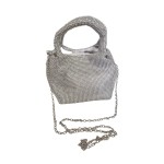 BOLSO BOMBONERA BRILLO PLATEADO