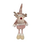 MUÑECO NAVIDAD RENO ROSA