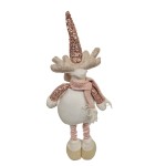 MUÑECO NAVIDAD RENO ROSA