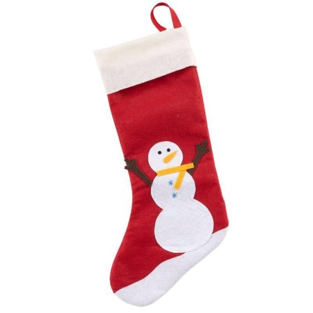 CALCETIN DE NAVIDAD MUÑECO DE NIEVE