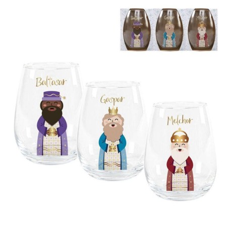 JUEGO DE VASOS 520ML REYES MAGOS