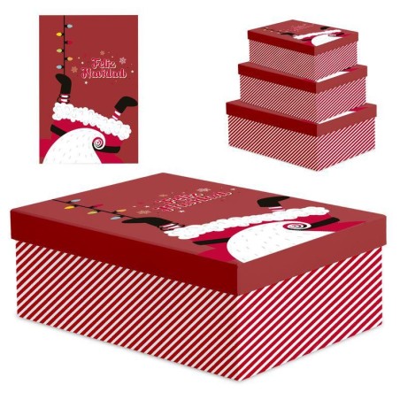 CAJA PAPÁ NOEL GRANDE RAYAS