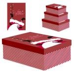 CAJA PAPÁ NOEL GRANDE RAYAS