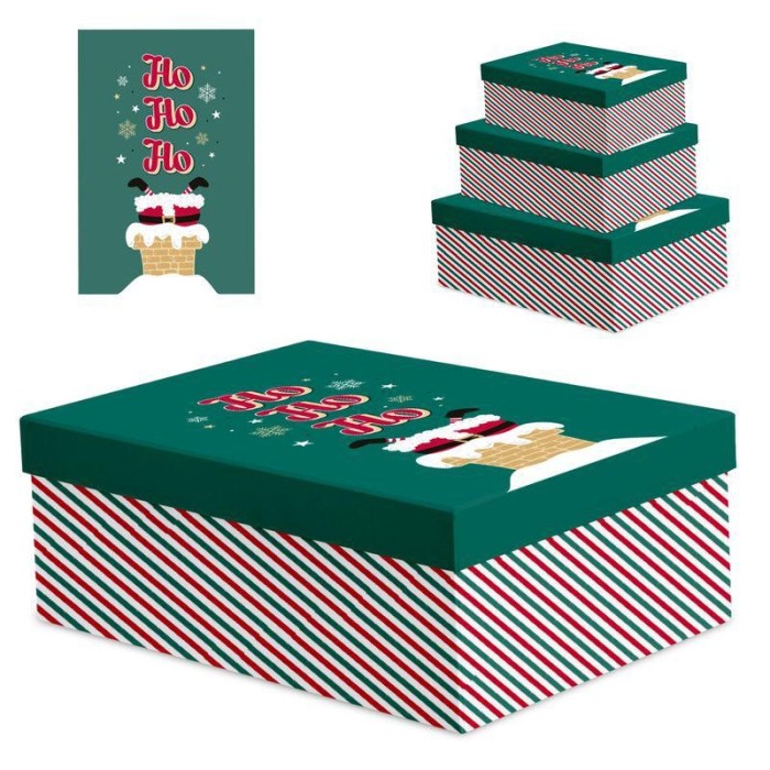 CAJA PAPA NOEL HO HO HO GRANDE