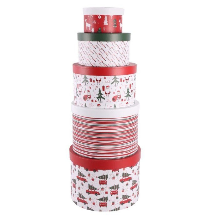 CAJA NAVIDAD REDONDA TAMAÑO XL