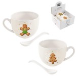 JUEGO DE 2 TAZAS 265ML CON CUCHARA SWEET CHRISTMAS