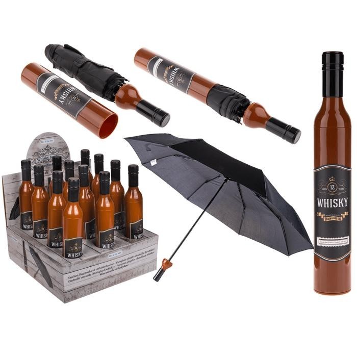 PARAGUAS PLEGABLE BOTELLA DE WHISKY