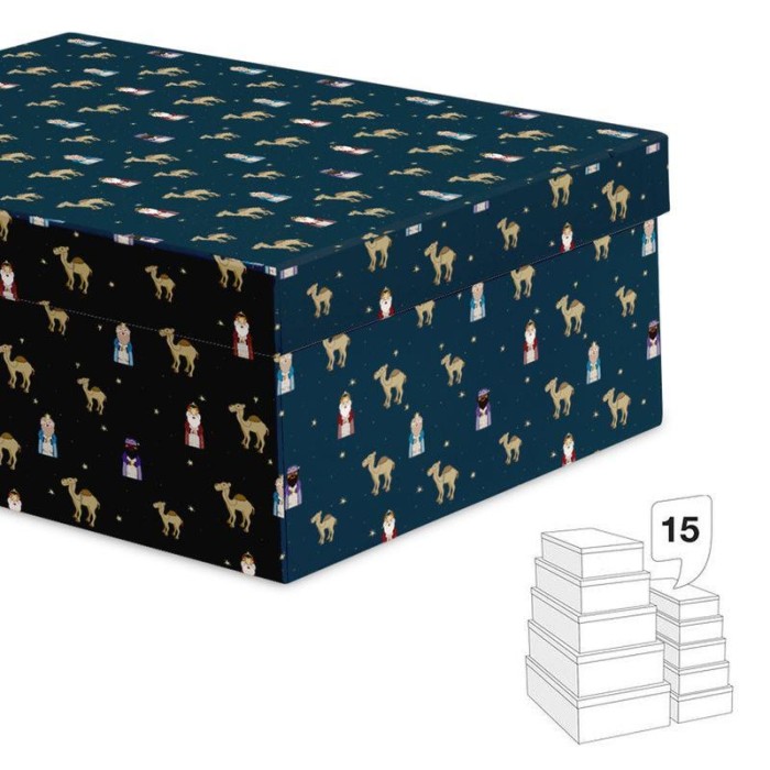 CAJA REYES MAGOS AZUL MARINO 9