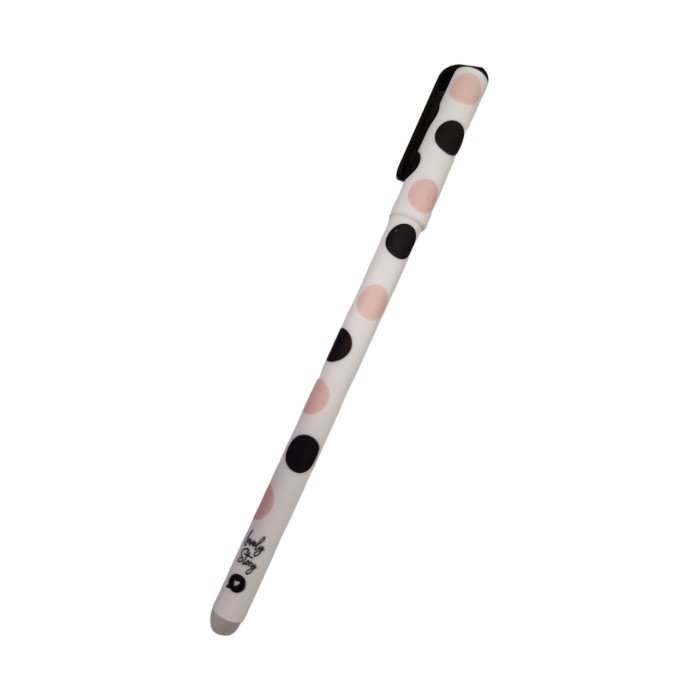 BOLÍGRAFO BORRABLE - BLACK INK - WHITE DOTS