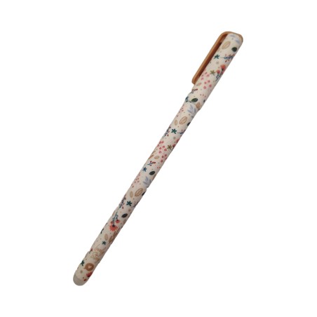 BOLÍGRAFO BORRABLE - BLACK INK - WHITE WILD FLOWER