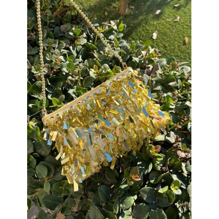 BOLSO DE FIESTA DORADO