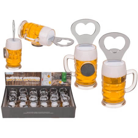 ABREBOTELLAS METAL VASO CERVEZA