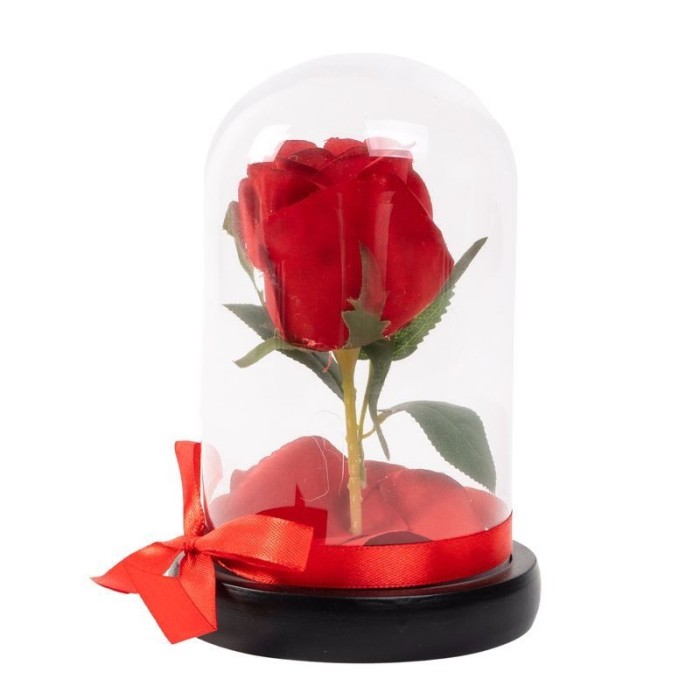 ROSA EN CAMPANA CRISTAL