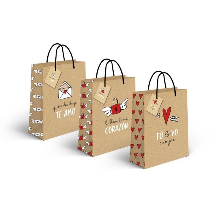 BOLSA PAPEL M CRAFT AMOR 3M