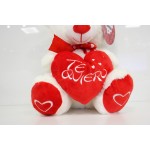 OSO PELUCHE LAZO ROJO 30CM