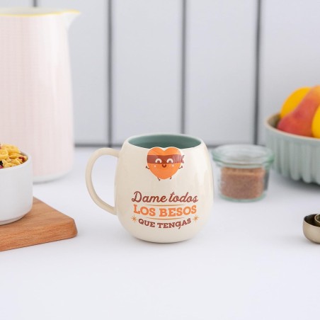 TAZA CORAZON BANDIDO DAME TODOS LOS BESOS