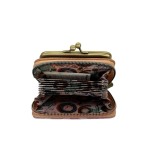 MONEDERO TARJETERO CLIP - FLORAL