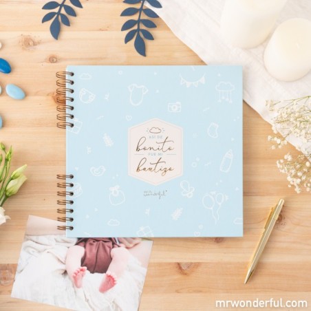 ALBUM DE FOTOS AZUL ASI DE BONITO FUE MI BAUTIZO