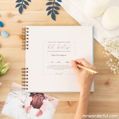 ALBUM DE FOTOS AZUL ASI DE BONITO FUE MI BAUTIZO