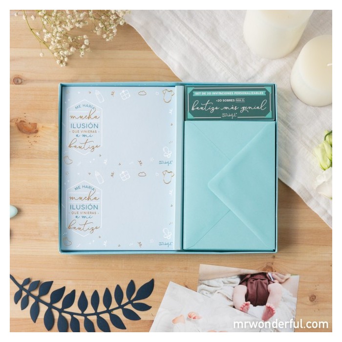 SET 20 INVITACIONES PERSONALIZABLES