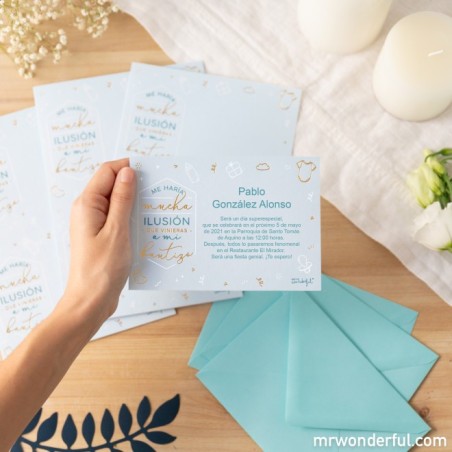 SET 20 INVITACIONES PERSONALIZABLES