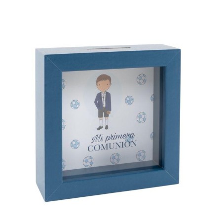 HUCHA DE MADERA COMUNION NIÑO