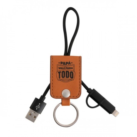 LLAVERO CON CARGADOR PARA MÓVIL - PAPÁ VALE PARA T