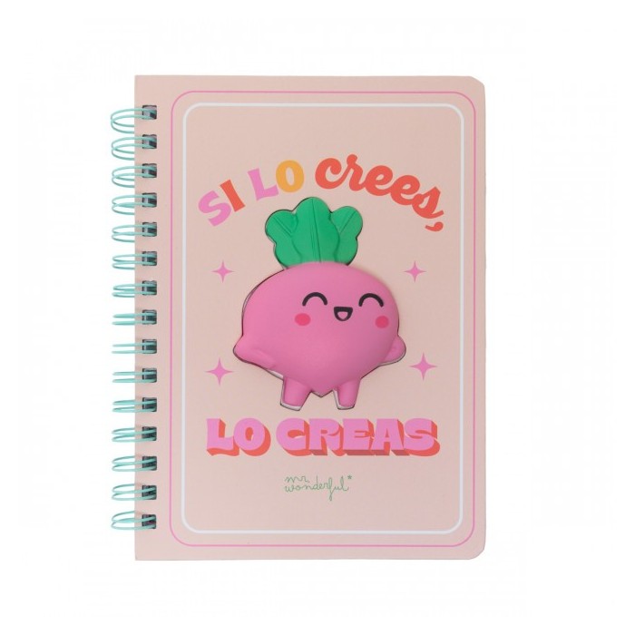 LIBRETA A5 CON SQUISHY REMOLACHA - SI LO CREES  LO
