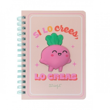LIBRETA A5 CON SQUISHY REMOLACHA - SI LO CREES  LO