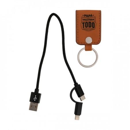 LLAVERO CON CARGADOR PARA MÓVIL - PAPÁ VALE PARA T