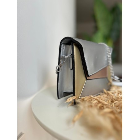 BOLSO CAMELIA PLATEADO