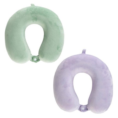 COJÍN CERVICAL VISCO VERDE/LILA