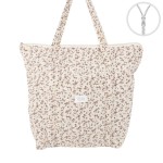 BOLSO ALGODON CON CREMALLERA FLORES 