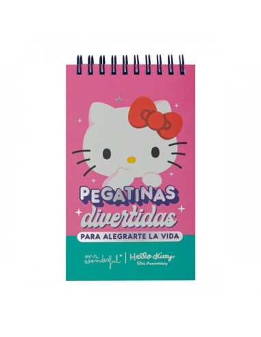 LIBRETA DE PEGATINAS HELLO KITTY X MR  WONDERFUL -