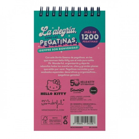 LIBRETA DE PEGATINAS HELLO KITTY X MR. WONDERFUL -