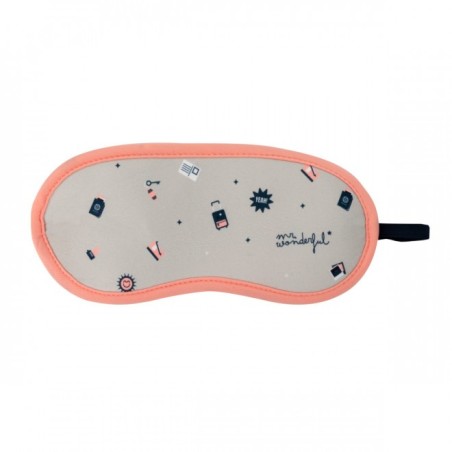 COJÍN DE VIAJE CON ANTIFAZ GRIS - FLYING TO MY DRE