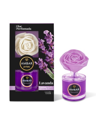 FLOR PERFUMADA AMBAR LAVANDA