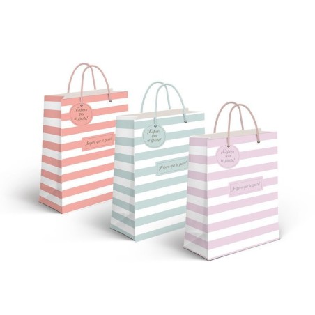 BOLSA PAPEL L RAYAS 3M