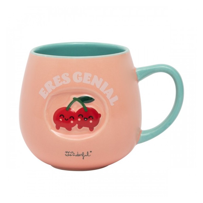 TAZA CEREZAS 3D - ERES GENIAL
