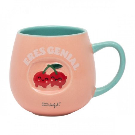 TAZA CEREZAS 3D - ERES GENIAL
