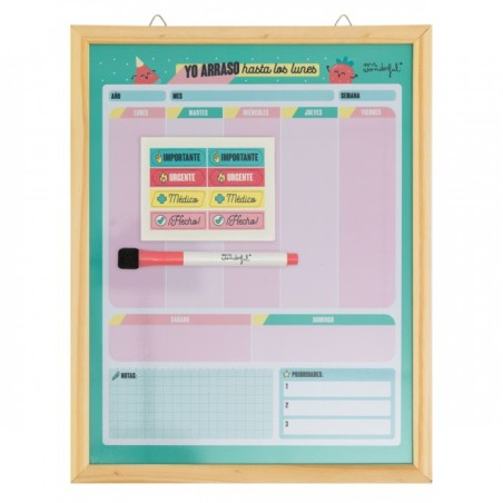 PLANIFICADOR MAGNÉTICO SEMANAL DE PIZARRA BLANCA D