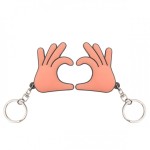 SET DE 2 LLAVEROS - MANOS EN FORMA DE CORAZÓN