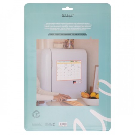 PLANIFICADOR MENSUAL DE PIZARRA BLANCA MAGNÉTICO -