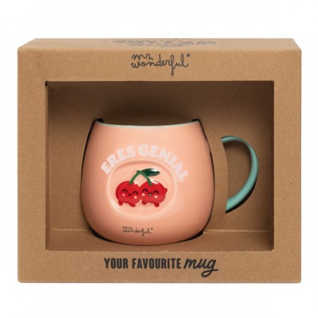 TAZA CEREZAS 3D - ERES GENIAL