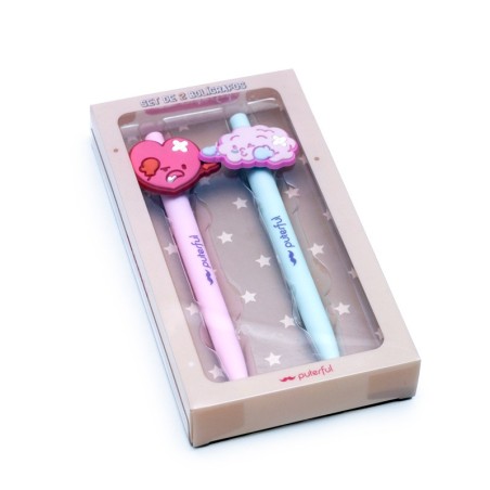 SET DE BOLIGRAFOS CORAZON Y CEREBRO PUTERFUL