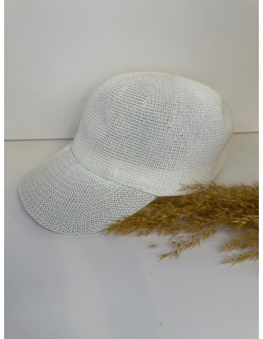 GORRA RAFIA BLANCA